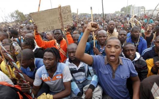 Marikana workers strike