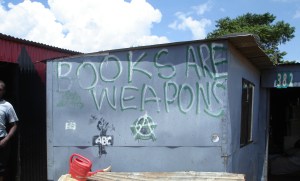 Anarchist graffiti at Motsoaledi squatter camp, Soweto, 2006 [1]
