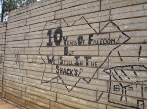 Anarchist graffiti at Motsoaledi squatter camp, Soweto, 2006 [4]
