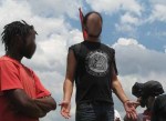 Anarchist speakers at Abahlali baseMjondolo Solidarity, Soweto, 5 December 2009