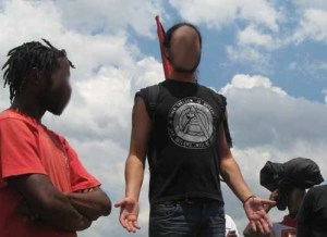 Anarchist speakers at Abahlali baseMjondolo Solidarity, Soweto, 5 December 2009